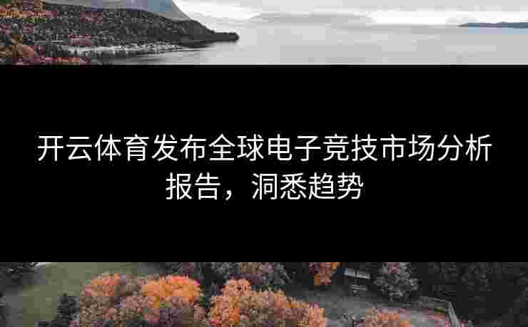开云体育发布全球电子竞技市场分析报告，洞悉趋势