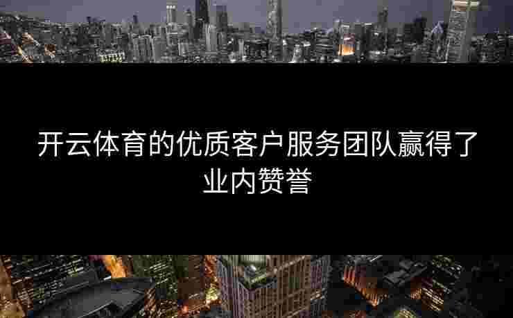 开云体育的优质客户服务团队赢得了业内赞誉