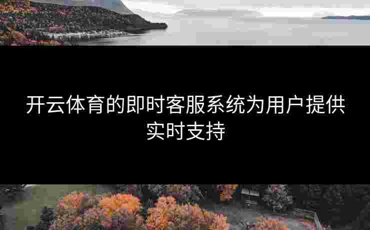 开云体育的即时客服系统为用户提供实时支持